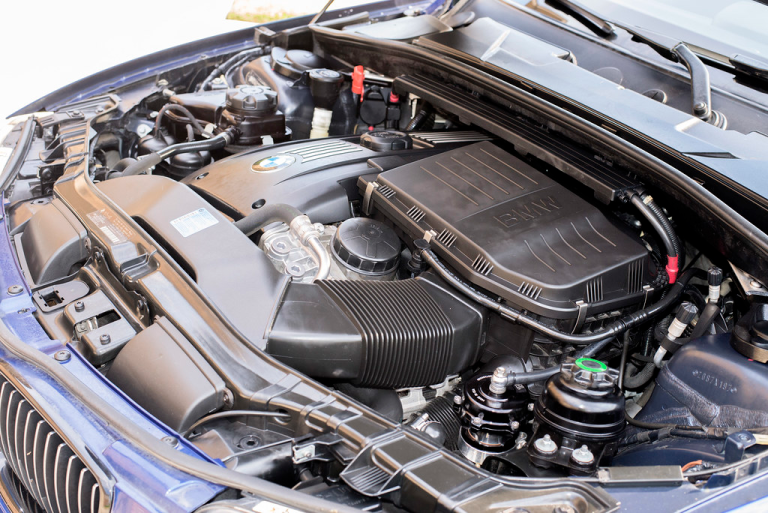 Car hood opened