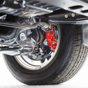 Car Under with wheel and axis